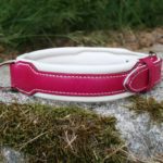COLLIER BULLDO EN CUIR ROSE